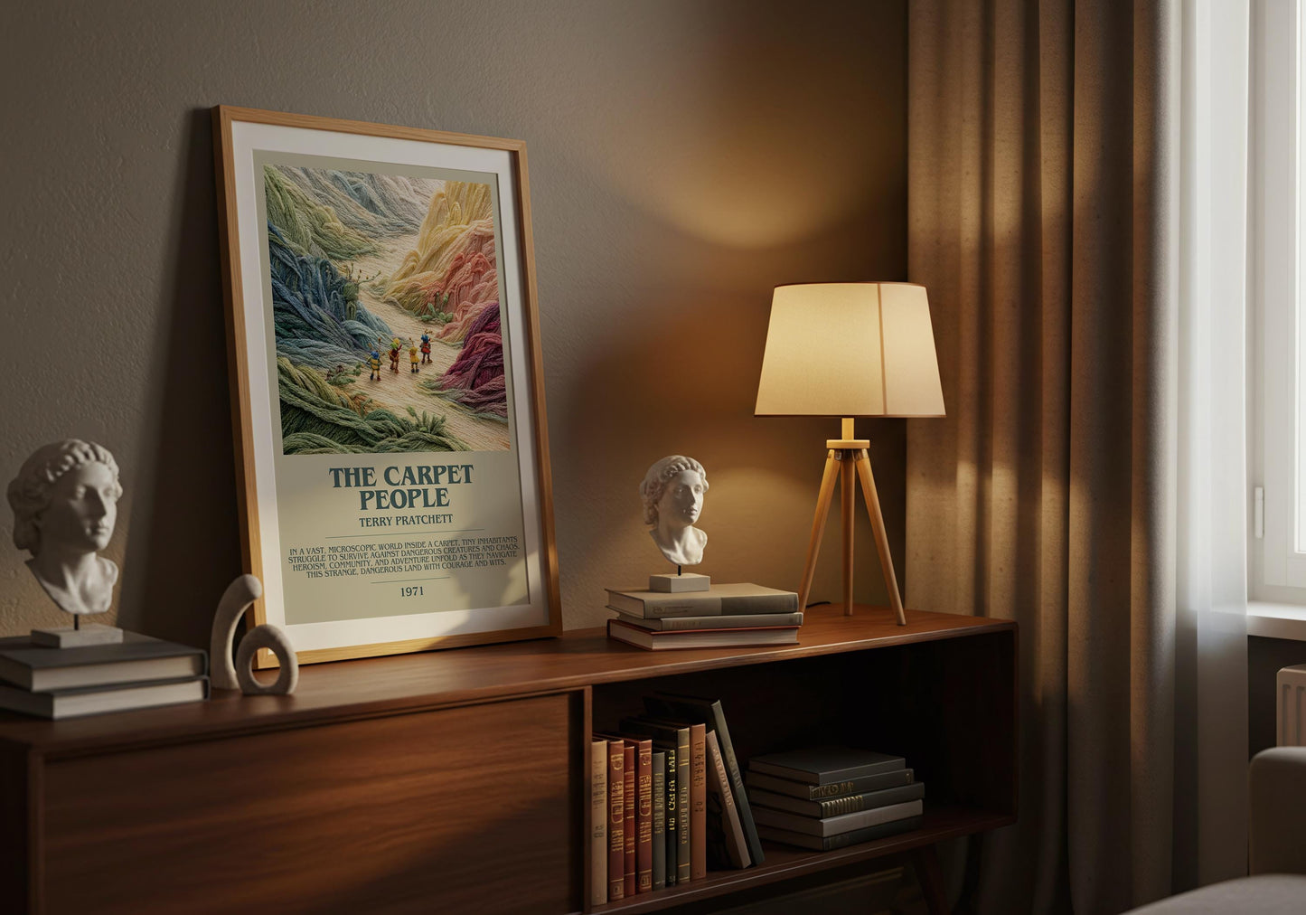 The Carpet People by Terry Pratchett | Descriptive Book Poster | Modern