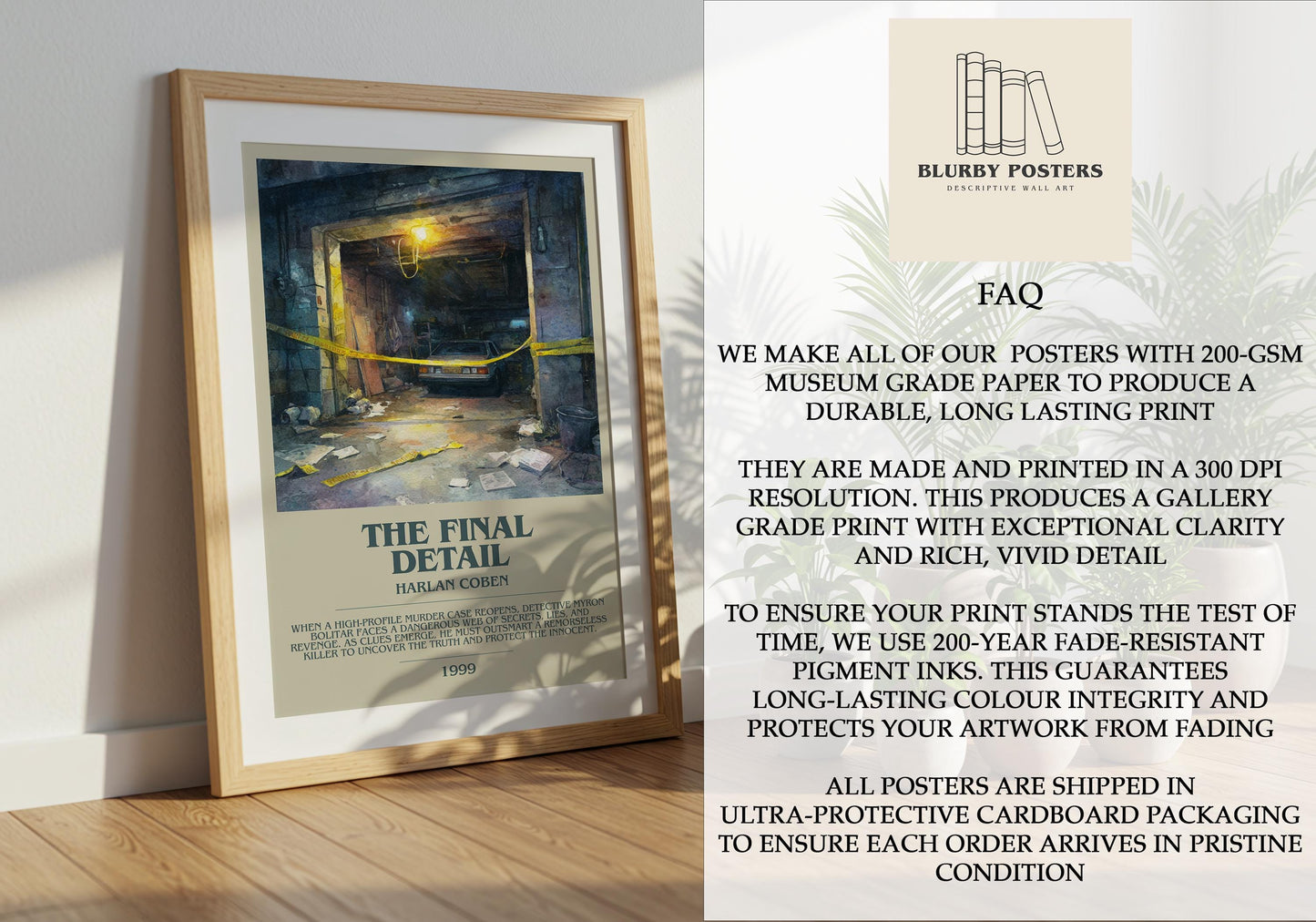 The Final Detail by Harlan Coben | Descriptive Book Poster | Modern