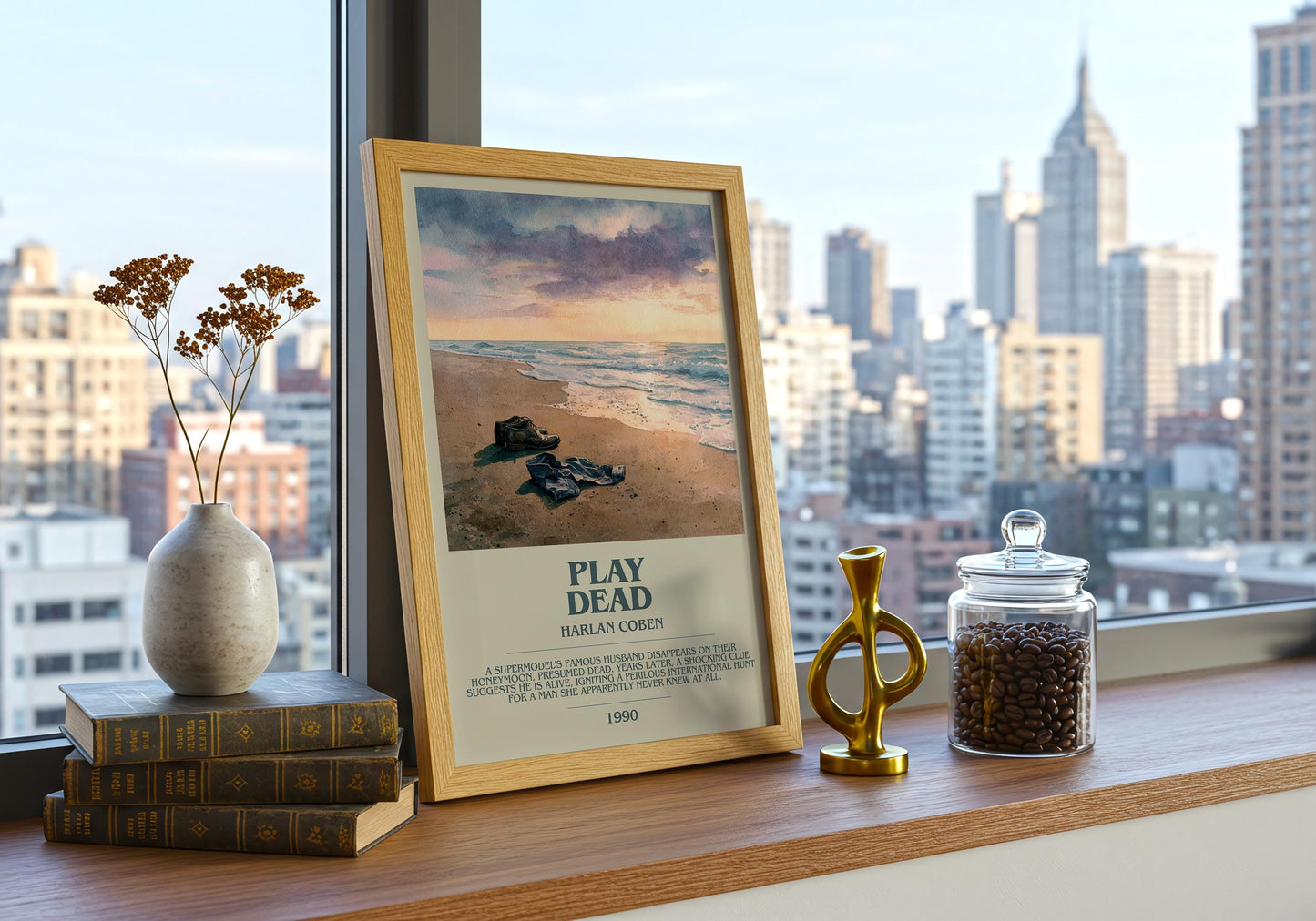 Play Dead by Harlan Coben | Descriptive Book Poster | Modern