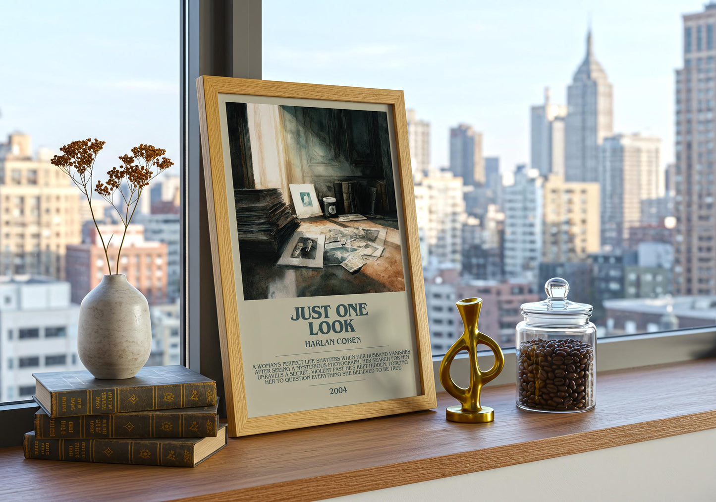 Just One Look by Harlan Coben | Descriptive Book Poster | Modern
