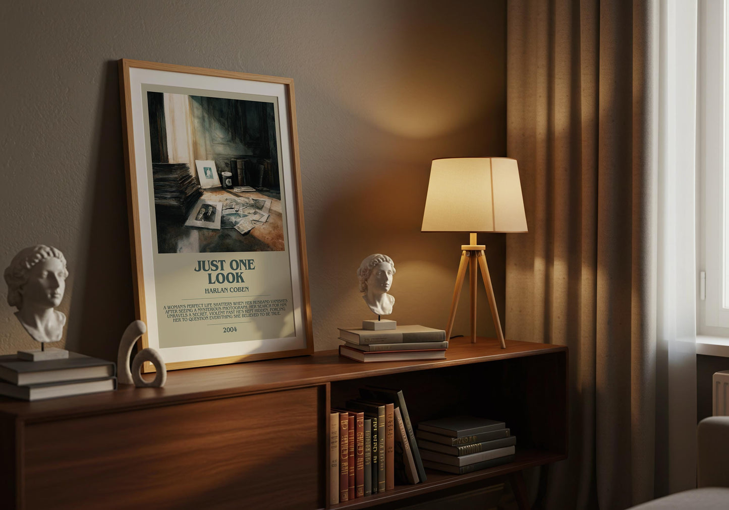 Just One Look by Harlan Coben | Descriptive Book Poster | Modern