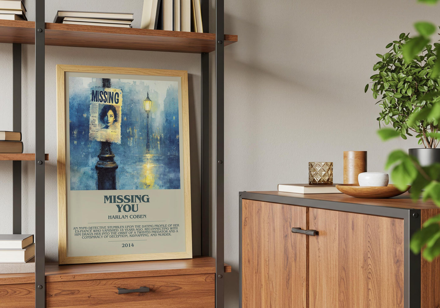 Missing You by Harlan Coben | Descriptive Book Poster | Modern