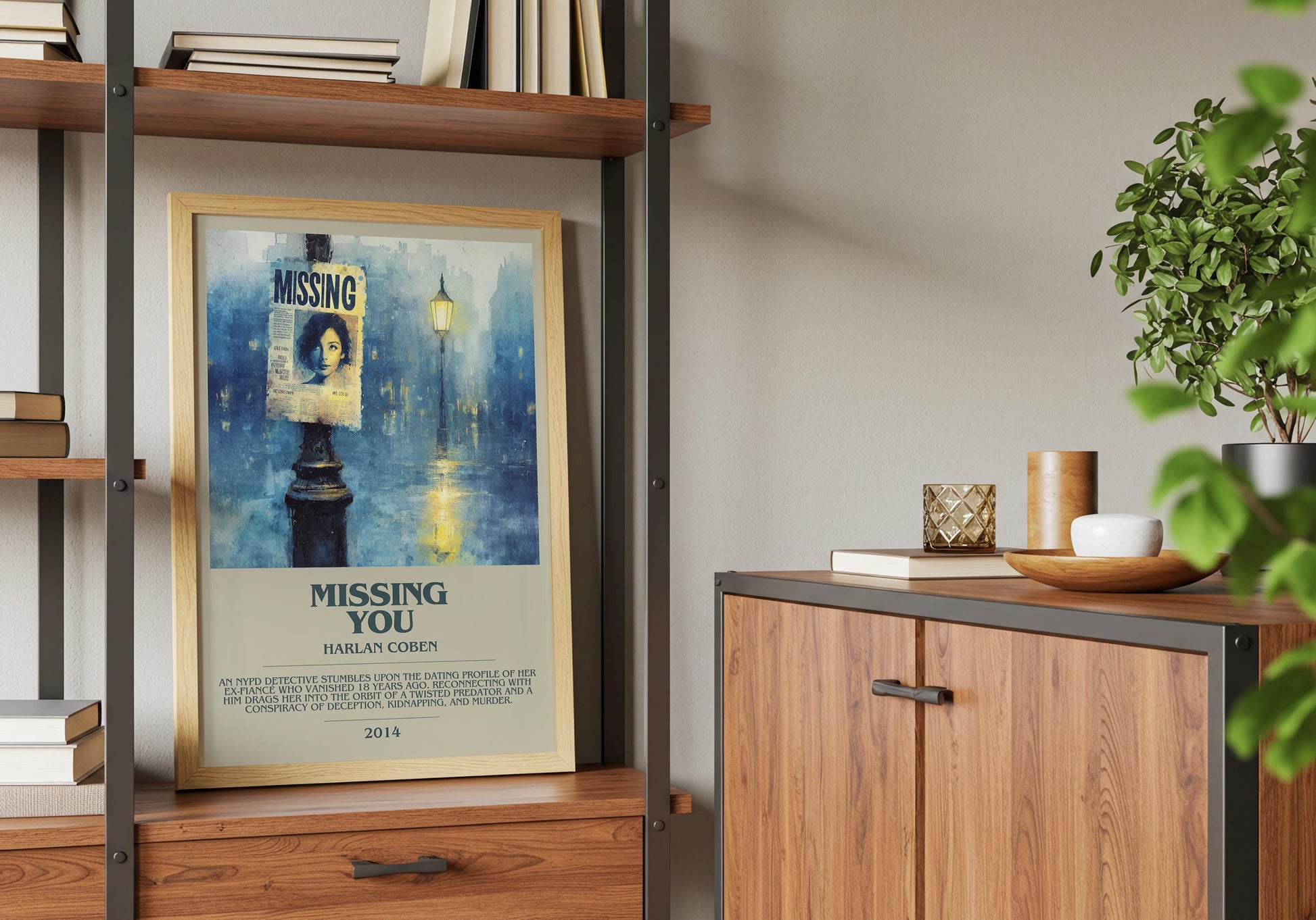 Missing You by Harlan Coben | Descriptive Book Poster | Modern