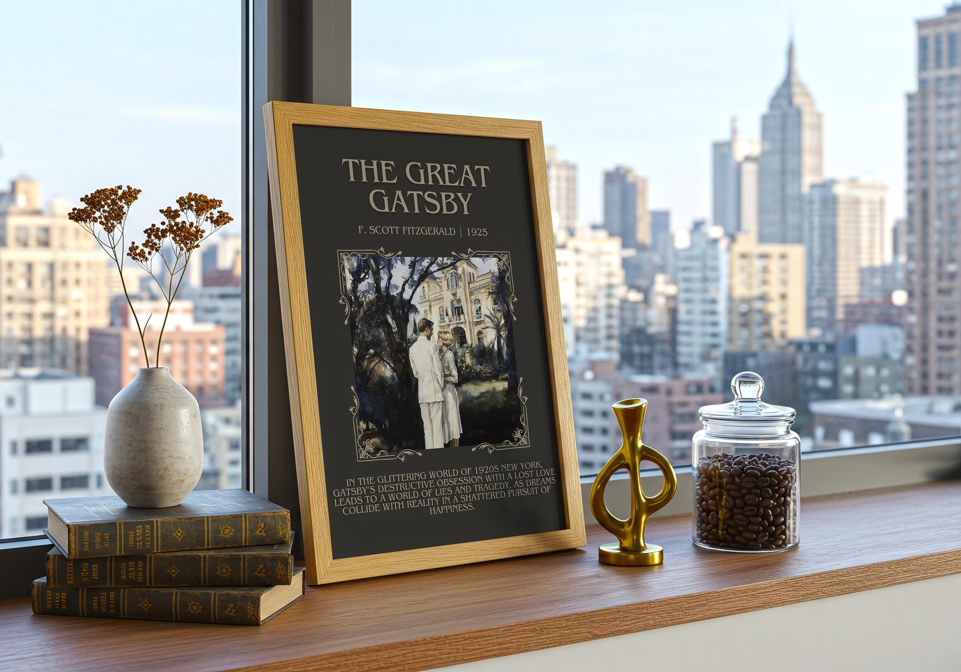 The Great Gatsby by F. Scott Fitzgerald | Descriptive Book Poster | Blurby