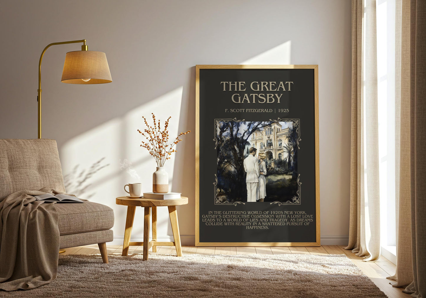 The Great Gatsby by F. Scott Fitzgerald | Descriptive Book Poster | Blurby