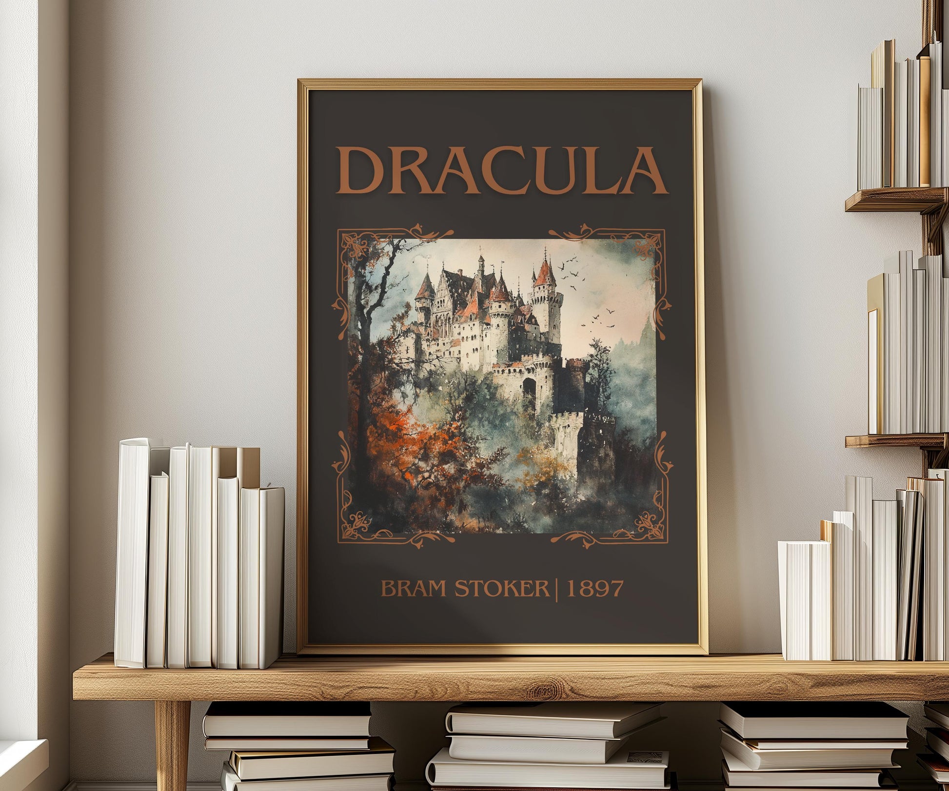 Dracula by Bram Stoker | Descriptive Book Poster | Minimalist