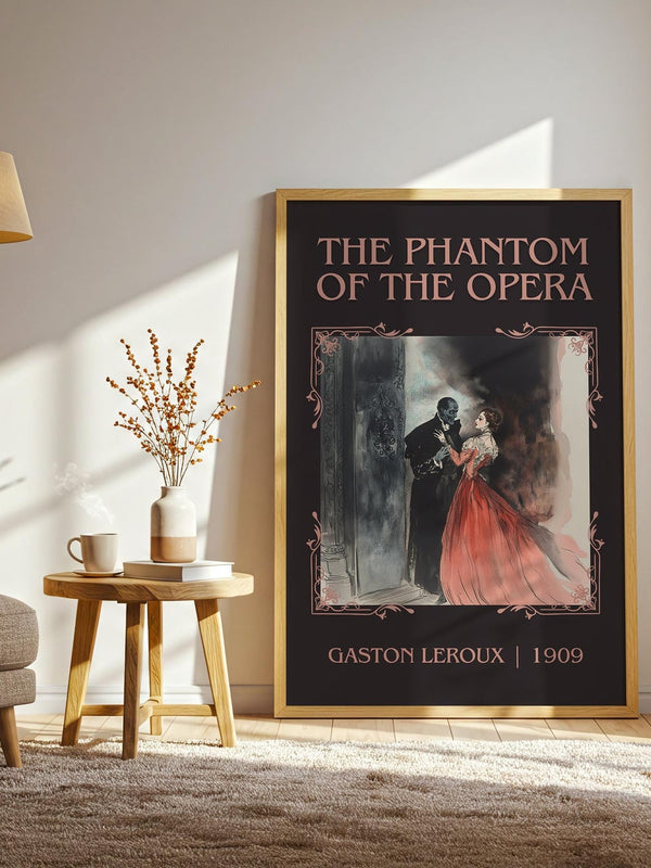 The Phantom of the Opera classic book art print paper finish options – matte satin gloss