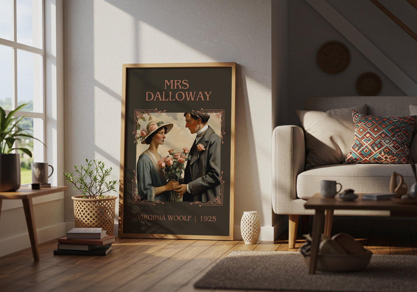 Mrs Dalloway by Virginia Woolf | Descriptive Book Poster | Minimalist