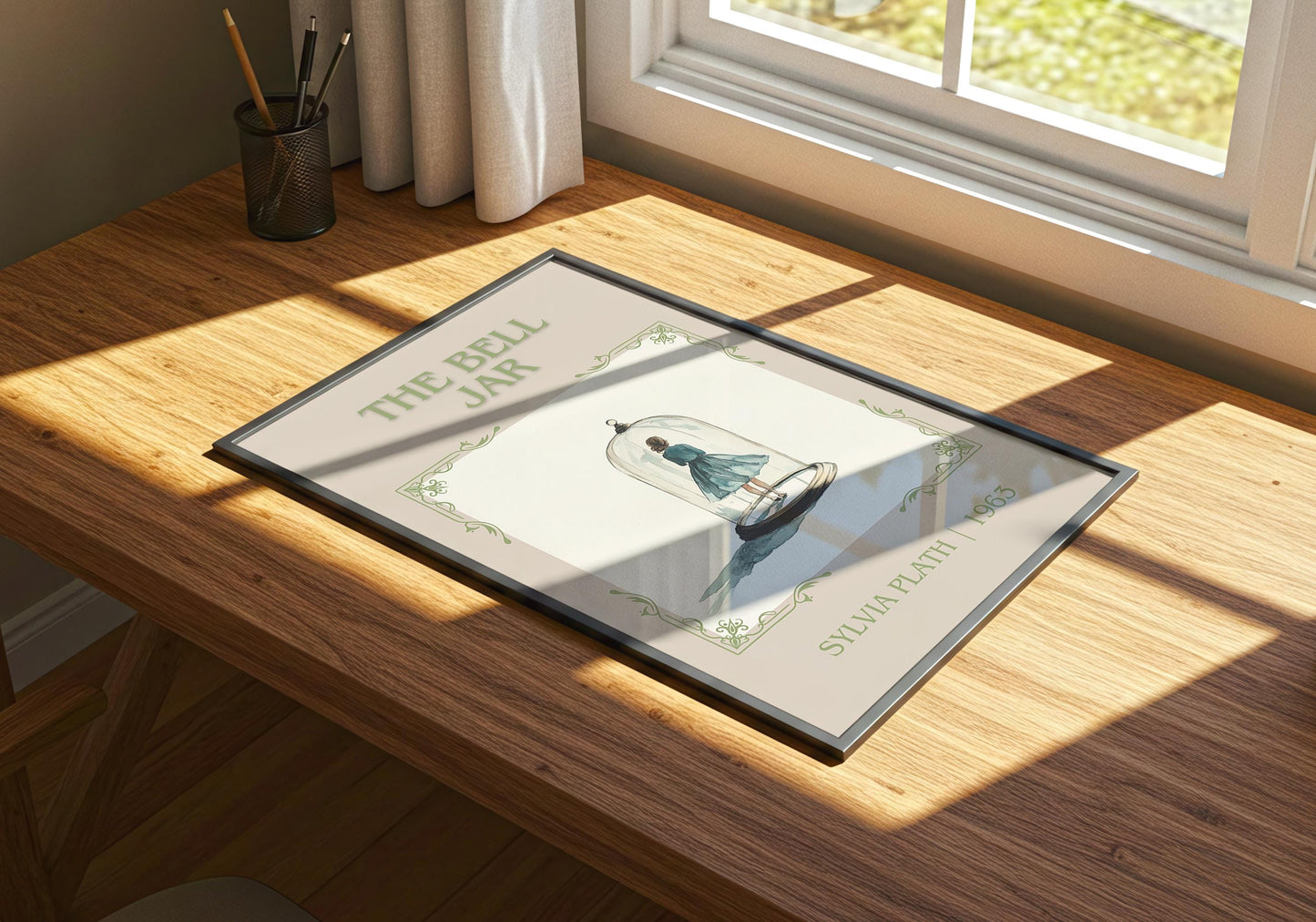 The Bell Jar by Sylvia Plath | Descriptive Book Poster | Minimalist