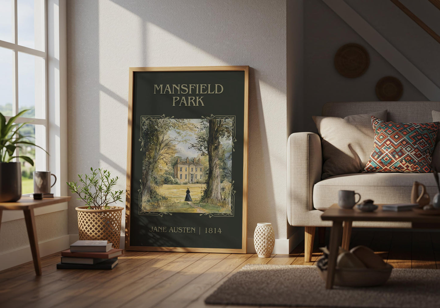 Mansfield Park by Jane Austen | Descriptive Book Poster | Minimalist