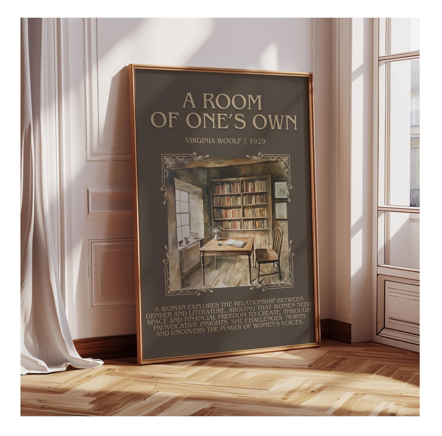 A Room Of One's Own by Virginia Woolf | Descriptive Book Poster | Blurby