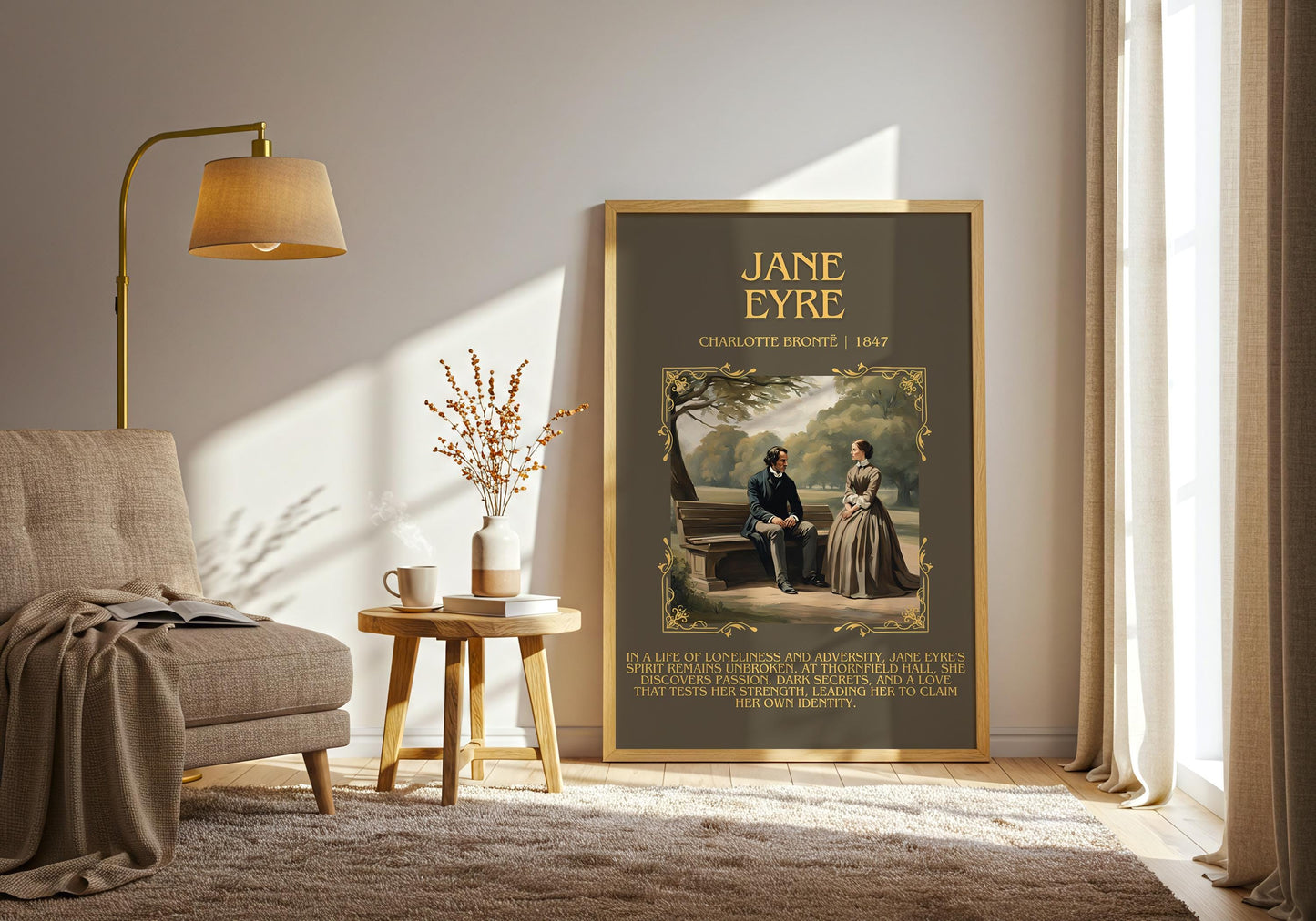Jane Eyre by Charlotte Bronte | Descriptive Book Poster | Blurby