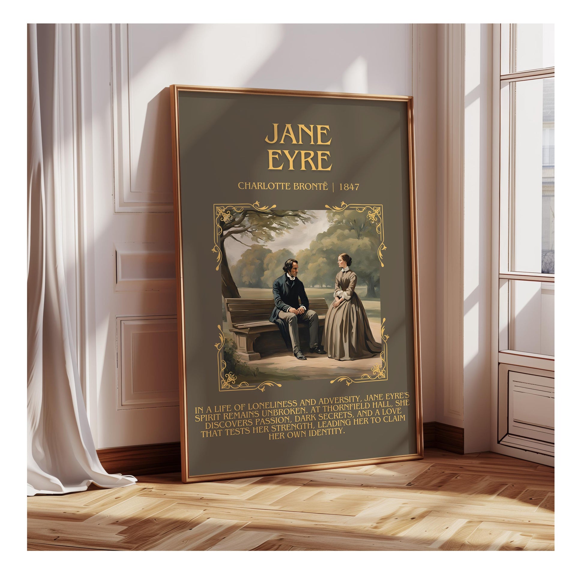 Jane Eyre by Charlotte Bronte | Descriptive Book Poster | Blurby