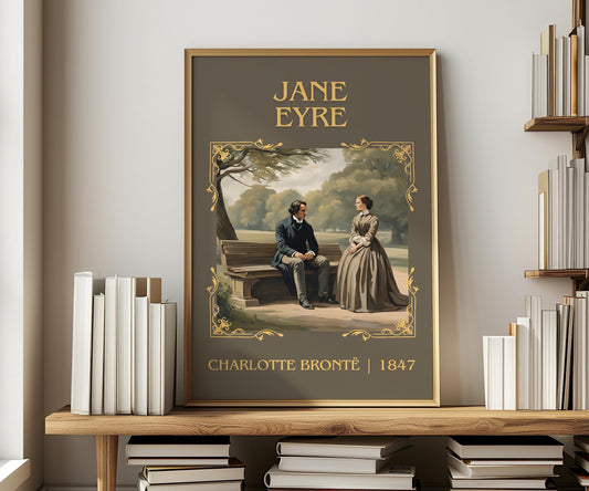 Jane Eyre by Charlotte Bronte | Descriptive Book Poster | Minimalist