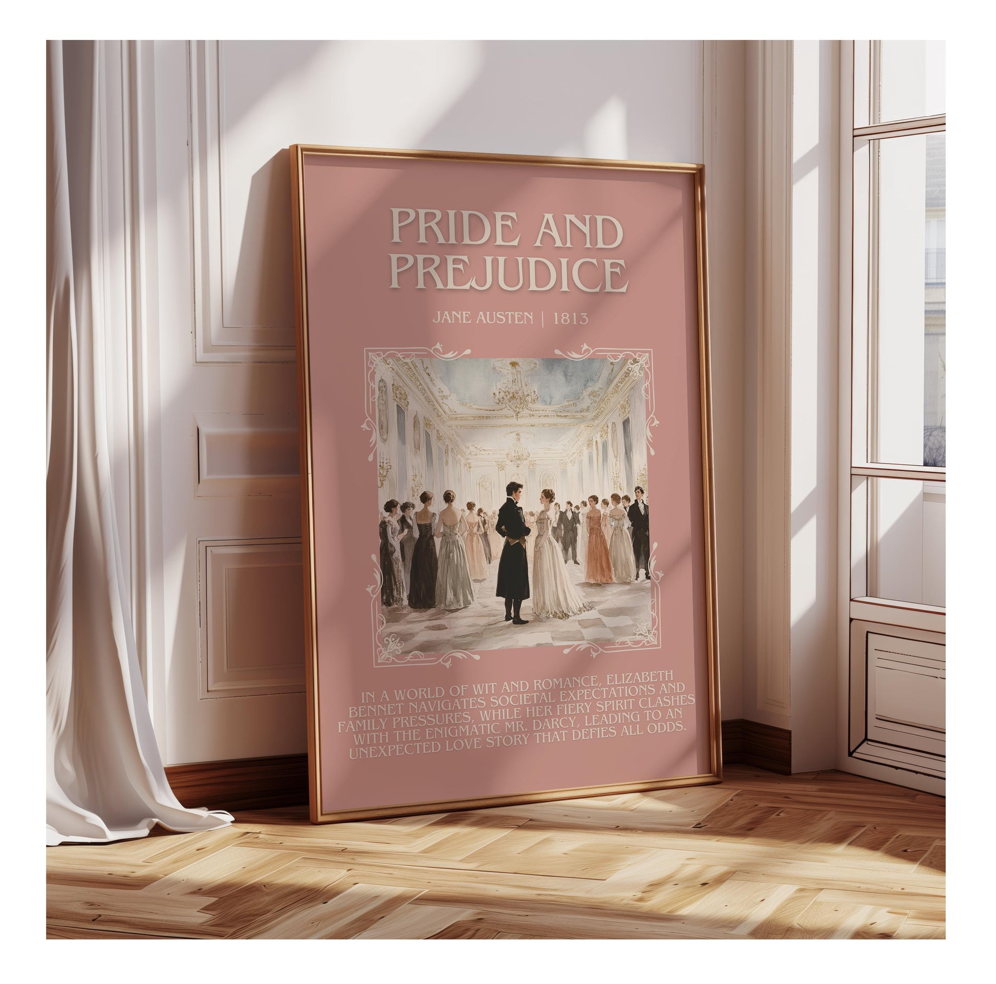 Pride and Prejudice by Jane Austin | Descriptive Book Poster | Blurby