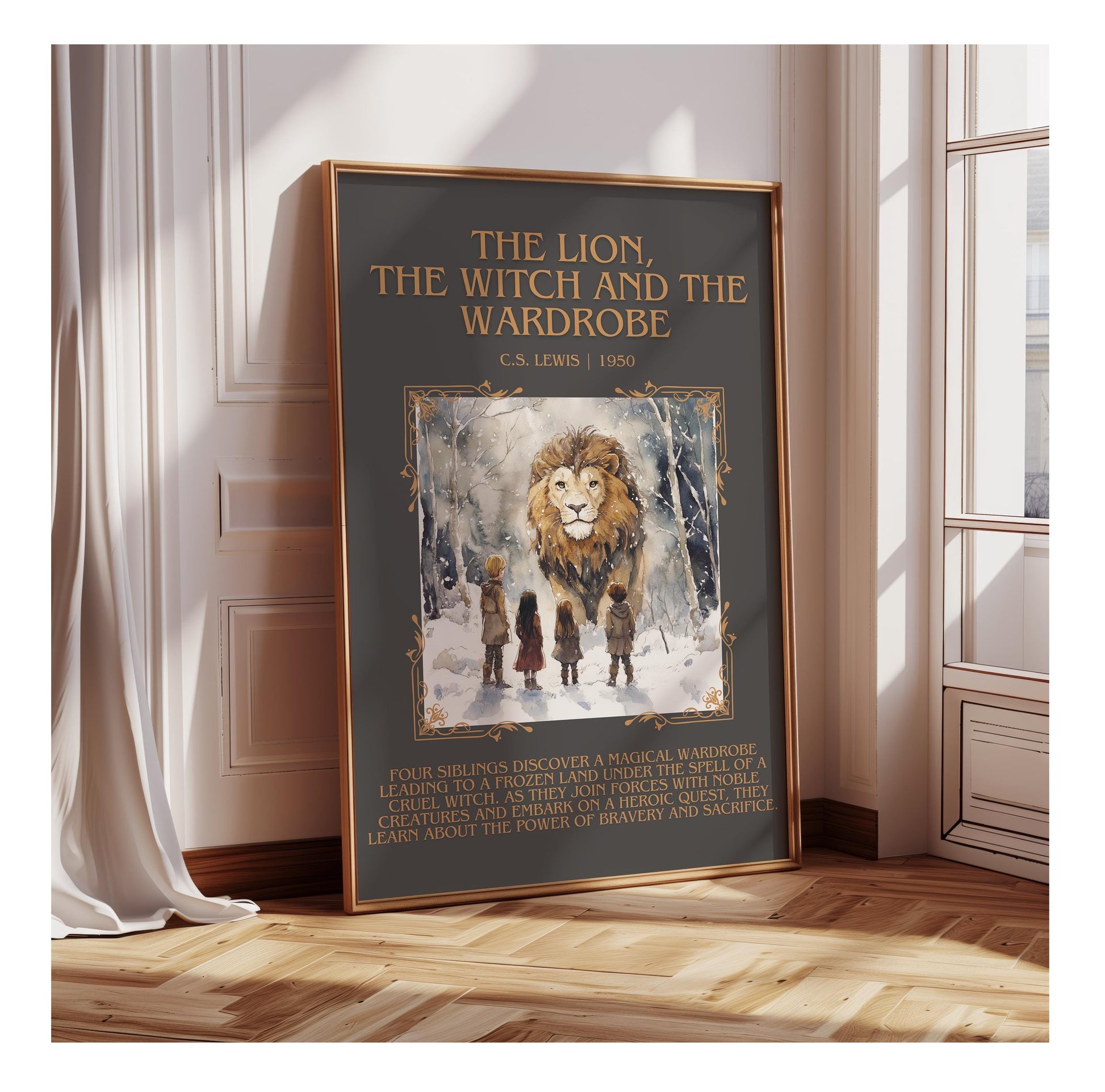 The Lion, The Witch and The Wardrobe by C.S.Lewis | Descriptive Book Poster | Blurby