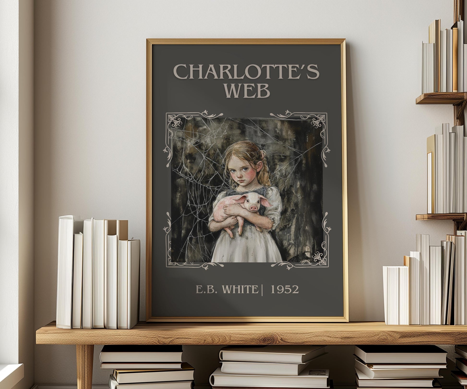 Charlotte's Web by E. B. White | Descriptive Book Poster | Minimalist