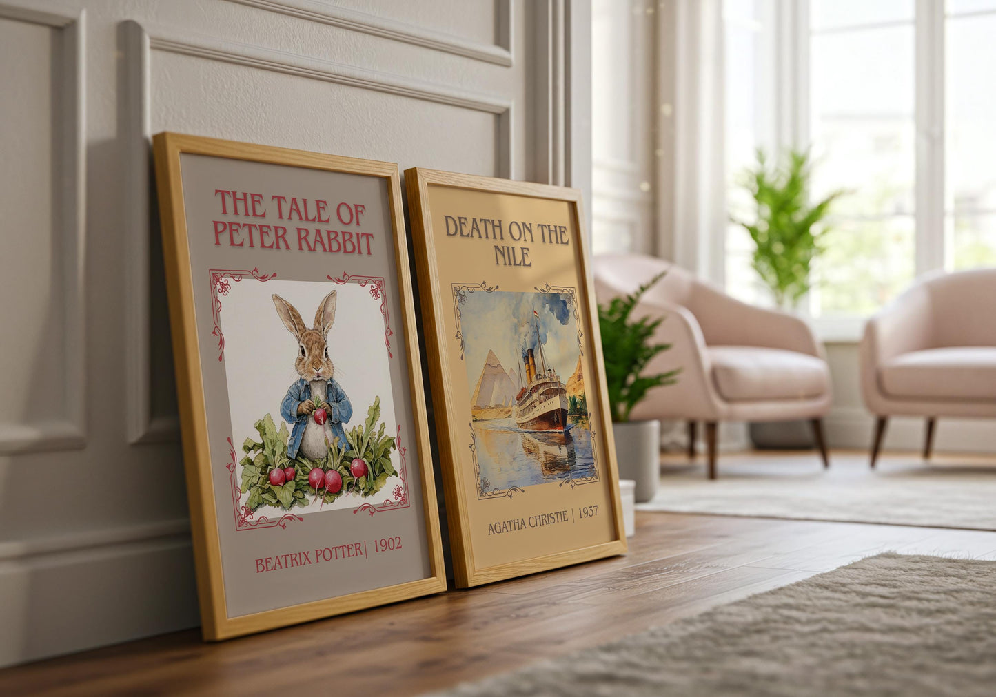 The Tale Of Peter Rabbit by Beatrix Potter | Descriptive Book Poster | Minimalist