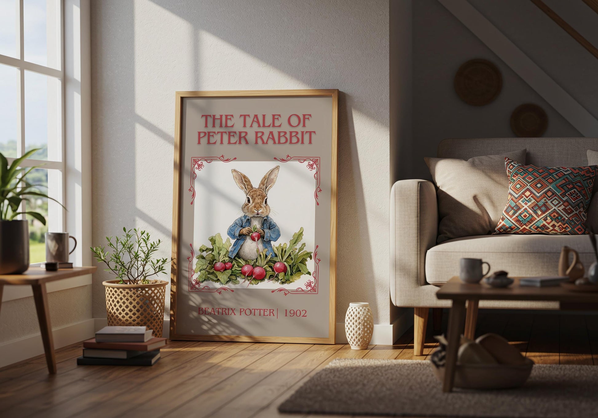 The Tale Of Peter Rabbit by Beatrix Potter | Descriptive Book Poster | Minimalist