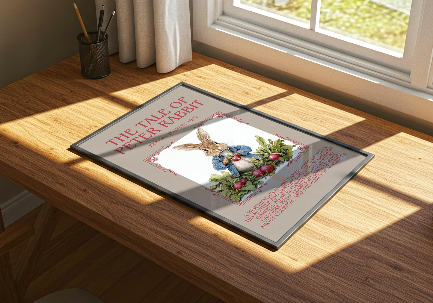 The Tale Of Peter Rabbit by Beatrix Potter | Descriptive Book Poster | Blurby