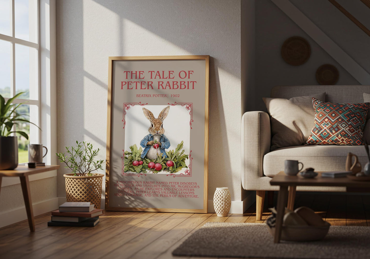The Tale Of Peter Rabbit by Beatrix Potter | Descriptive Book Poster | Blurby