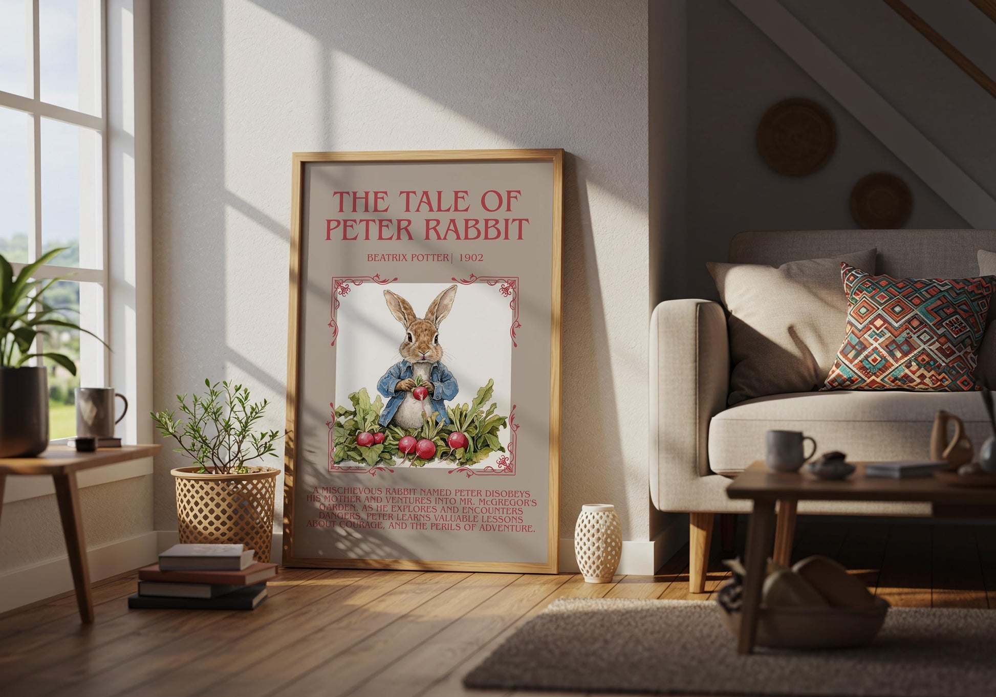 The Tale Of Peter Rabbit by Beatrix Potter | Descriptive Book Poster | Blurby