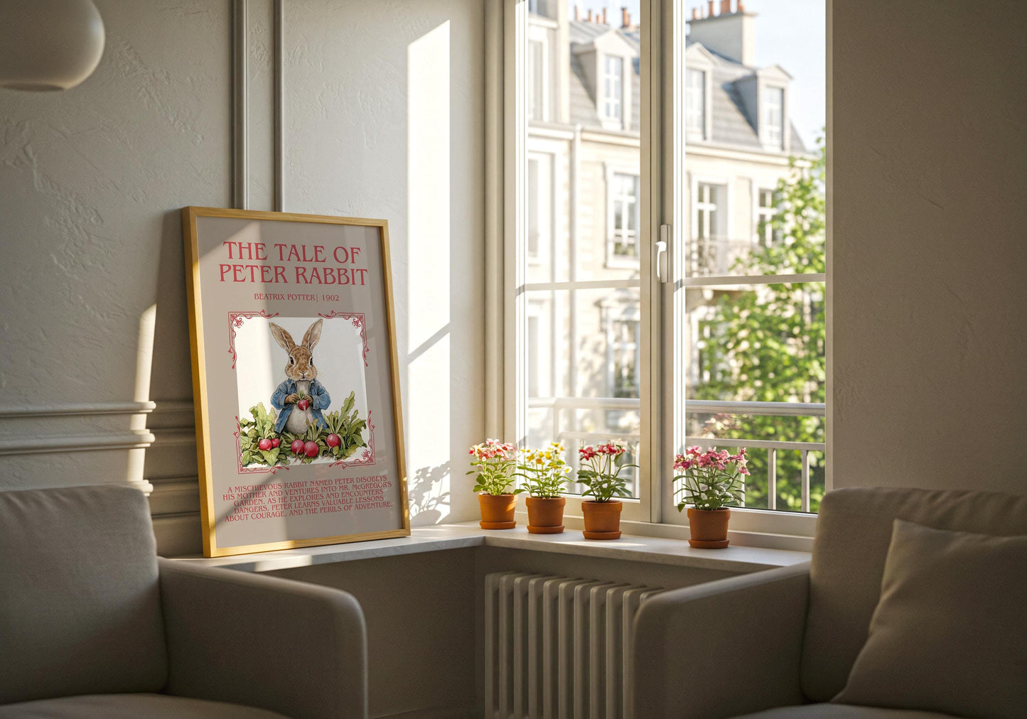 The Tale Of Peter Rabbit by Beatrix Potter | Descriptive Book Poster | Blurby