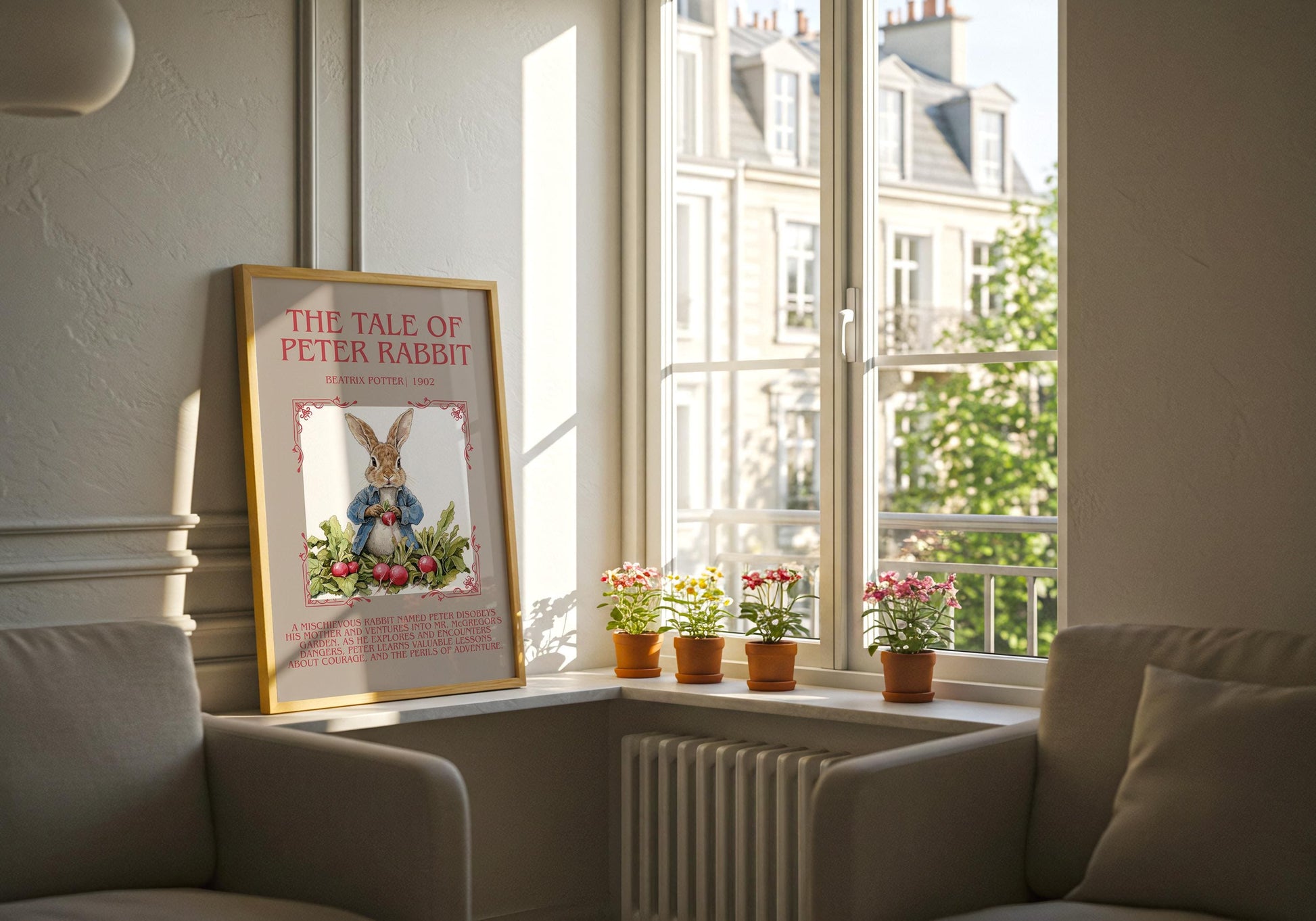 The Tale Of Peter Rabbit by Beatrix Potter | Descriptive Book Poster | Blurby