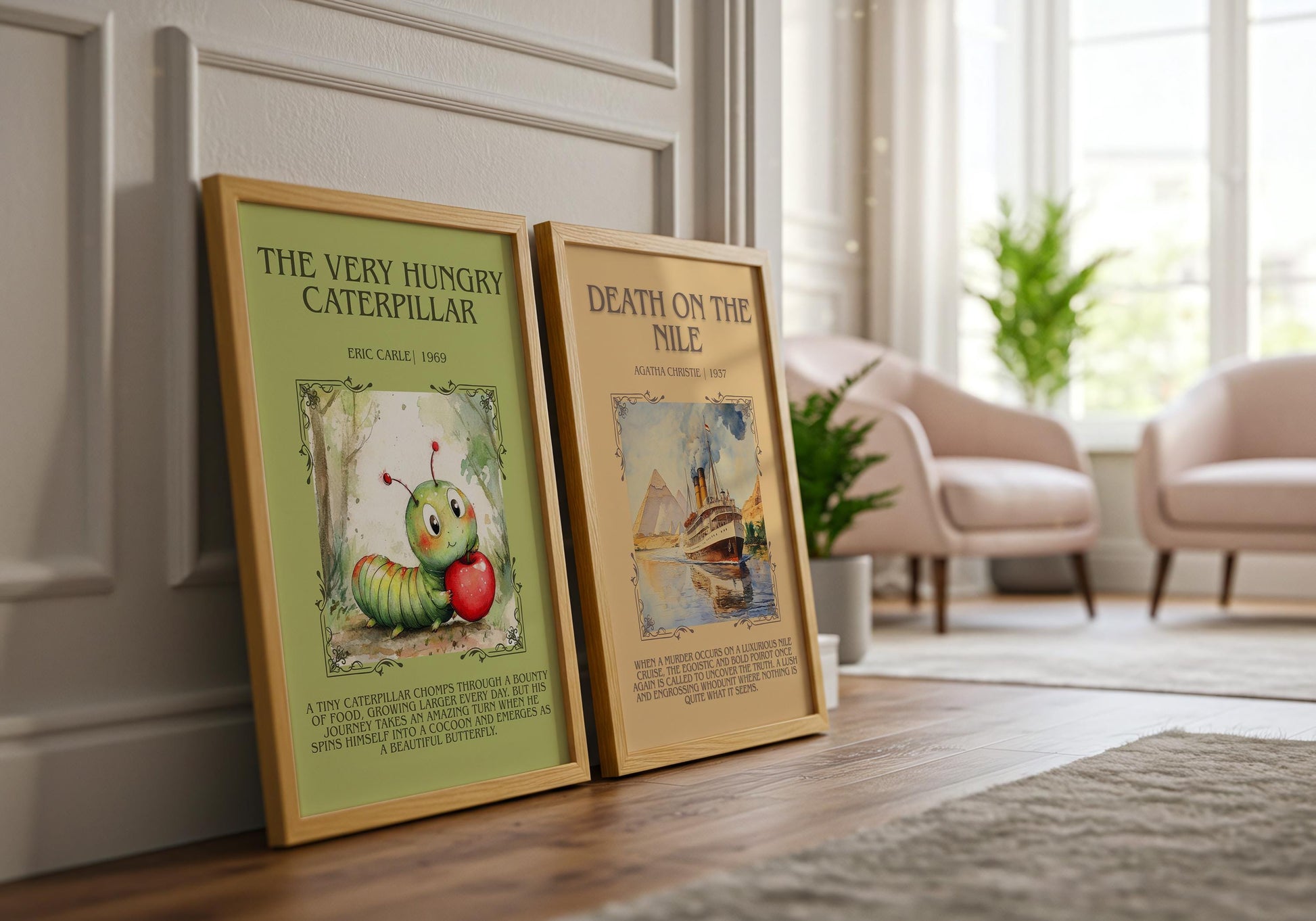 The Very Hungry Caterpillar by Eric Carle | Descriptive Book Poster | Blurby