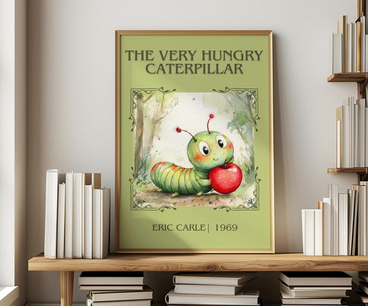 The Very Hungry Caterpillar by Eric Carle | Descriptive Book Poster | Minimalist