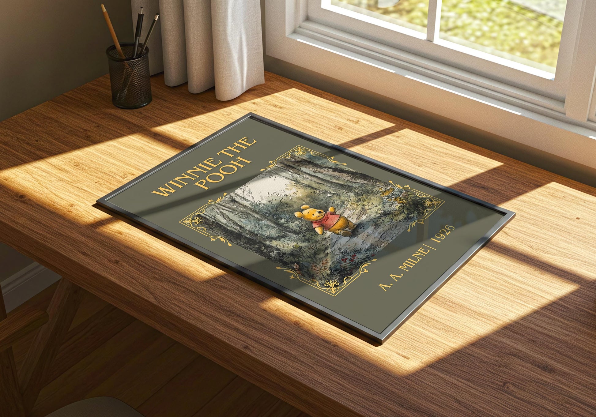 Winnie the Pooh by A.A. Milne | Descriptive Book Poster | Minimalist