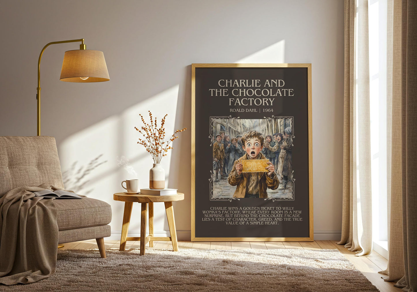 Charlie And The Chocolate Factory by Roald Dahl | Descriptive Book Poster | Blurby