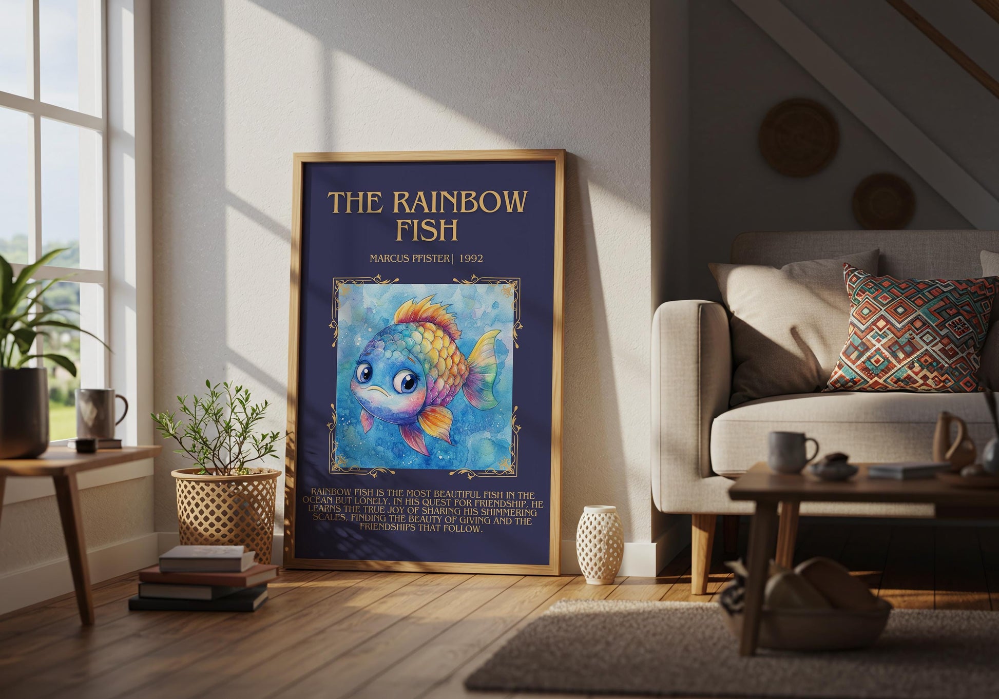 The Rainbow Fish by Marcus Pfister | Descriptive Book Poster | Blurby