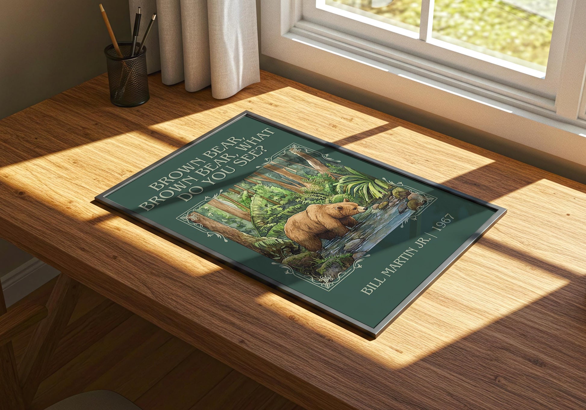 Brown Bear Brown Bear What Do You See? by Bill Martin Jr | Descriptive Book Poster | Minimalist