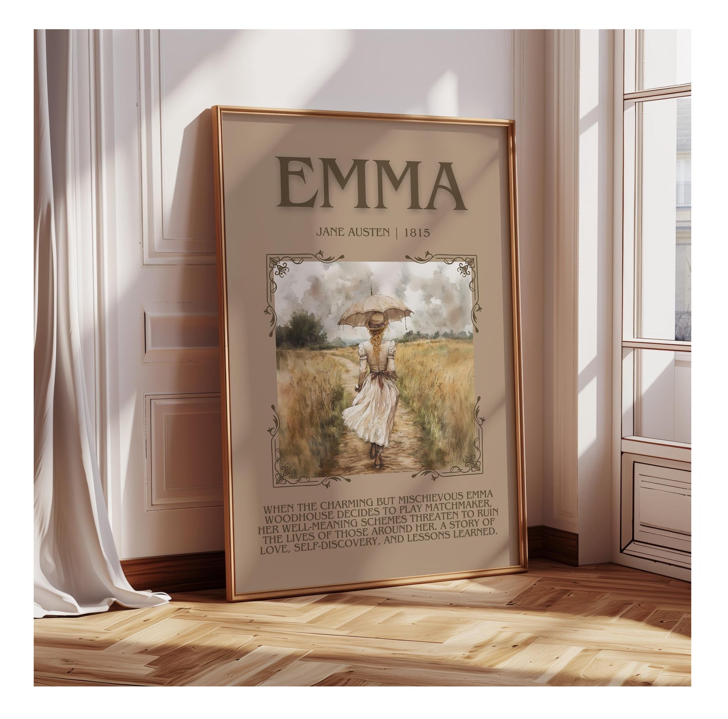 Emma by Jane Austen | Descriptive Book Poster | Blurby