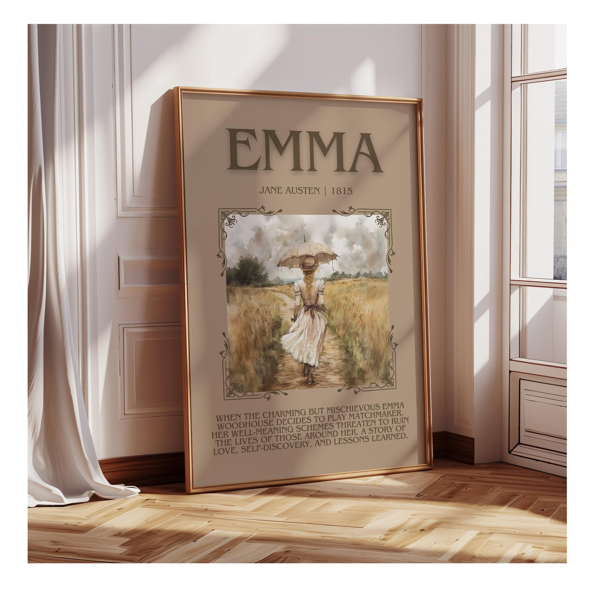 Emma by Jane Austen | Descriptive Book Poster | Blurby