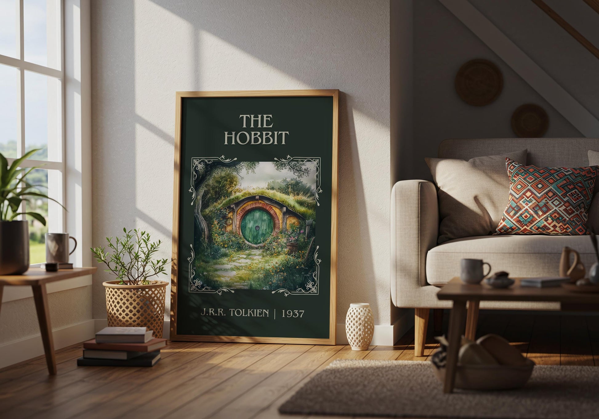 The Hobbit by J.R.R. Tolkien | Descriptive Book Poster | Minimalist