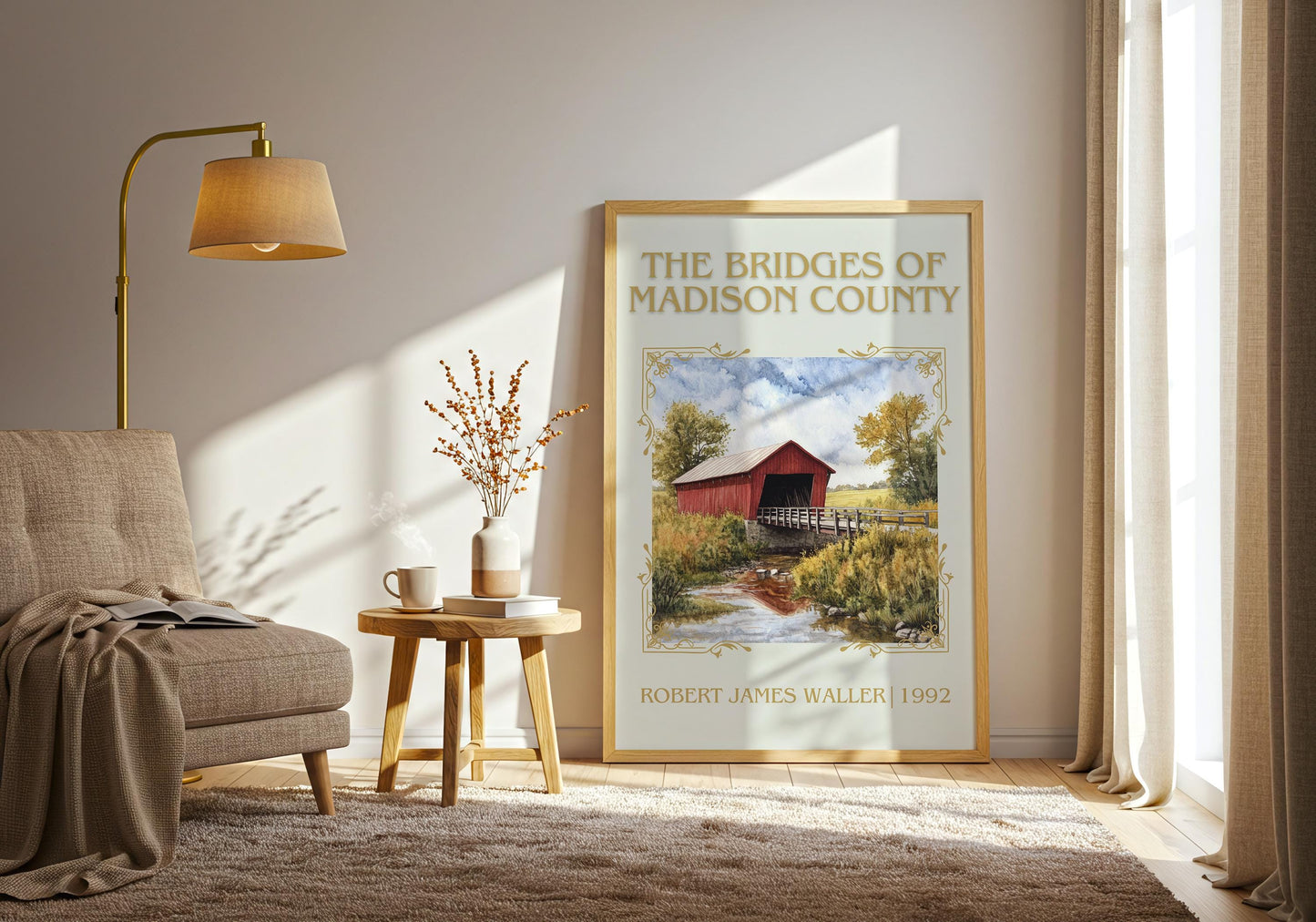 The Bridges of Madison County by Robert James Waller | Descriptive Book Poster | Minimalist