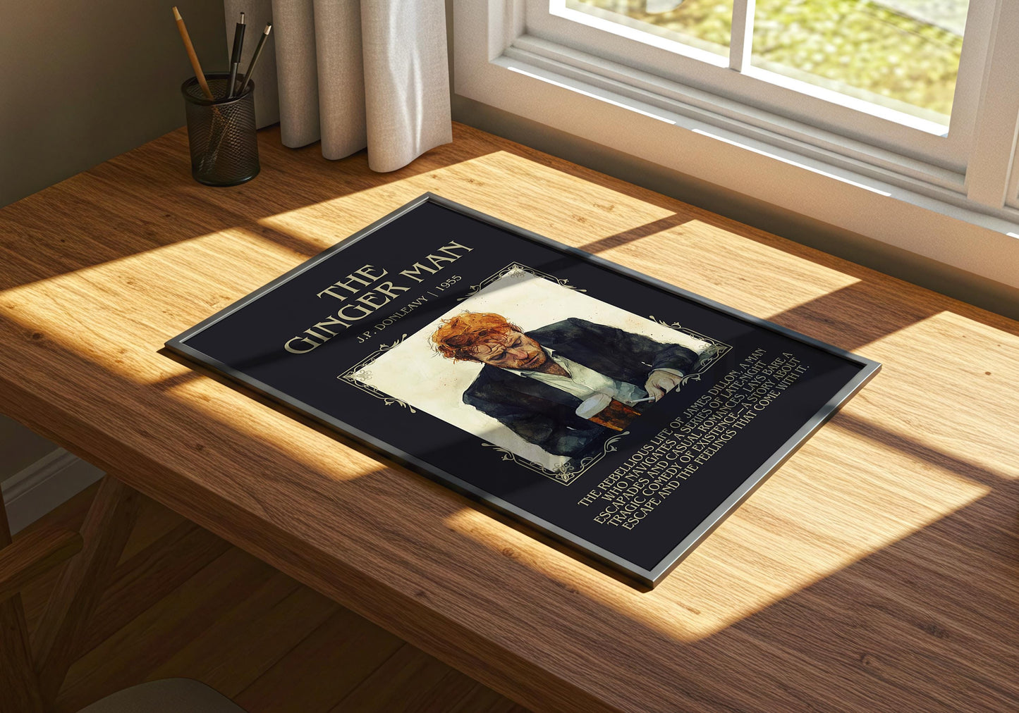 The Ginger Man by J.P. Donleavy | Descriptive Book Poster | Blurby