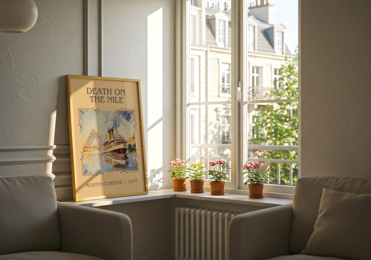 Death On The Nile by Agatha Christie | Descriptive Book Poster | Minimalist