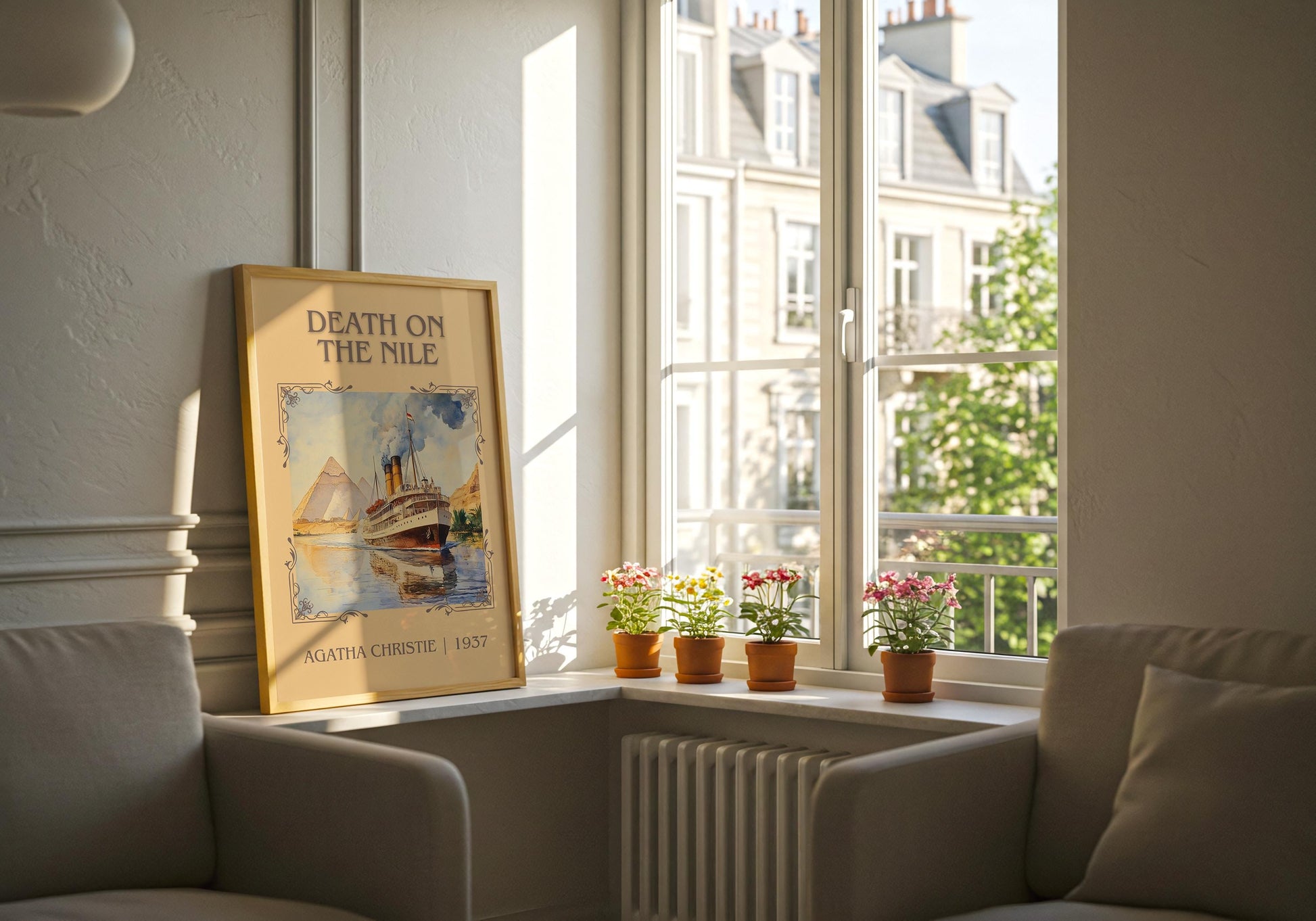 Death On The Nile by Agatha Christie | Descriptive Book Poster | Minimalist