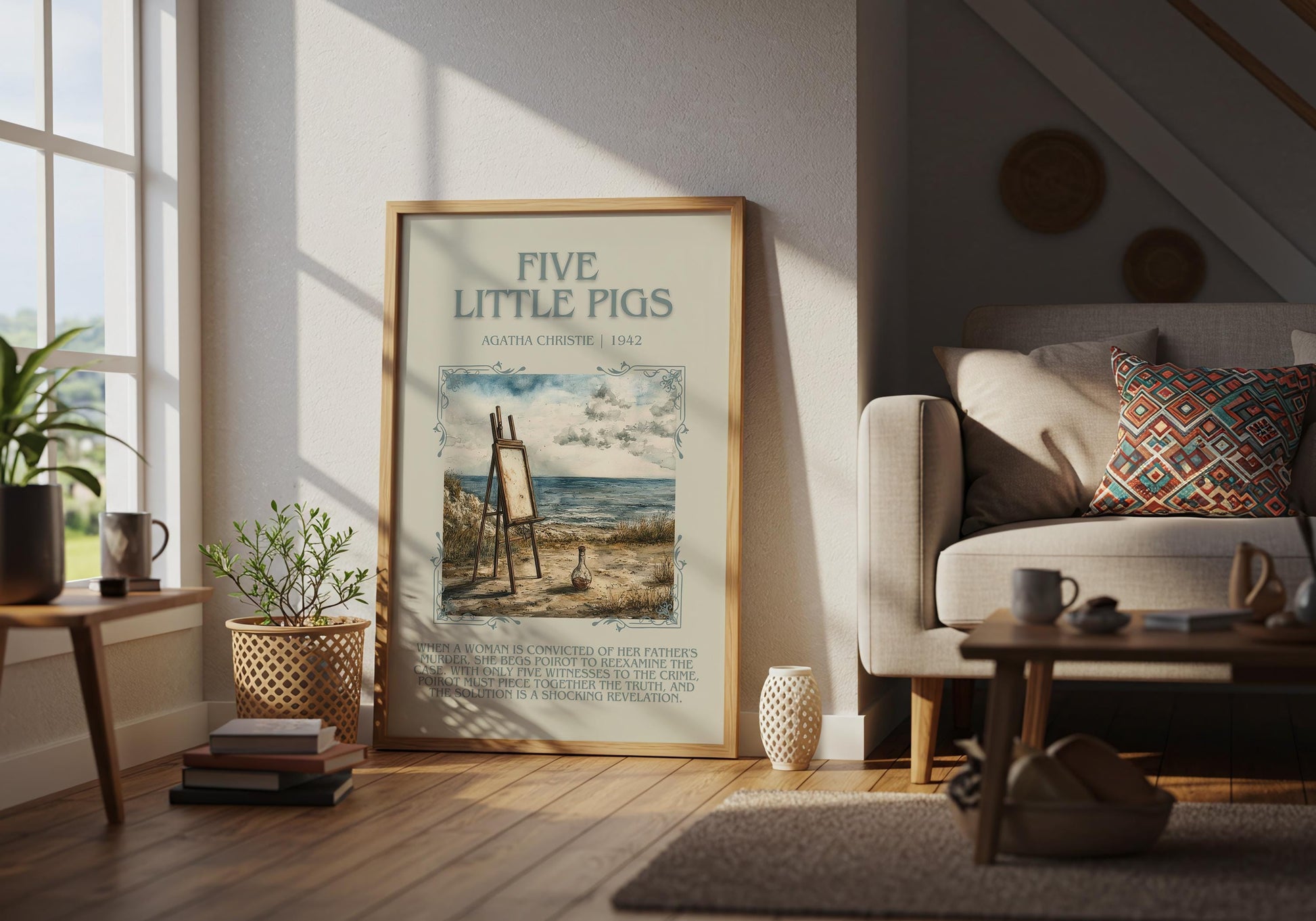 Five Little Pigs by Agatha Christie | Descriptive Book Poster | Blurby