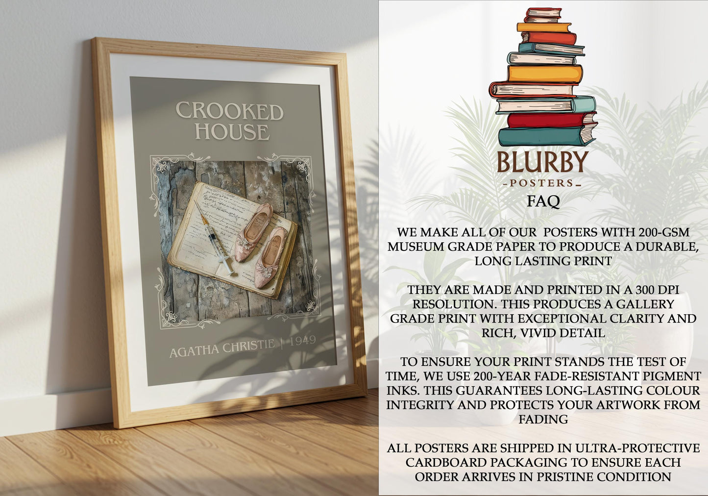 Crooked House by Agatha Christie | Descriptive Book Poster | Minimalist