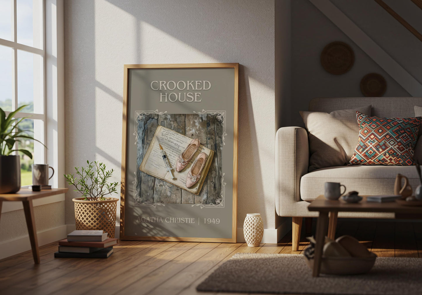 Crooked House by Agatha Christie | Descriptive Book Poster | Minimalist