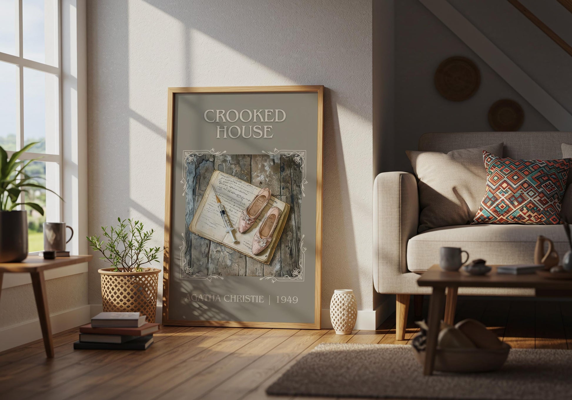 Crooked House by Agatha Christie | Descriptive Book Poster | Minimalist