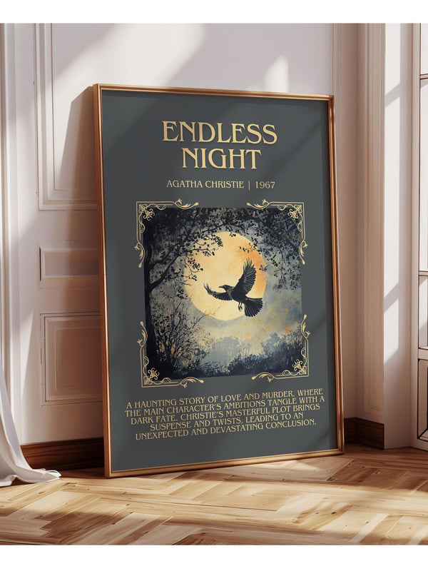 Endless Night minimalist poster paper finish options – matte satin gloss