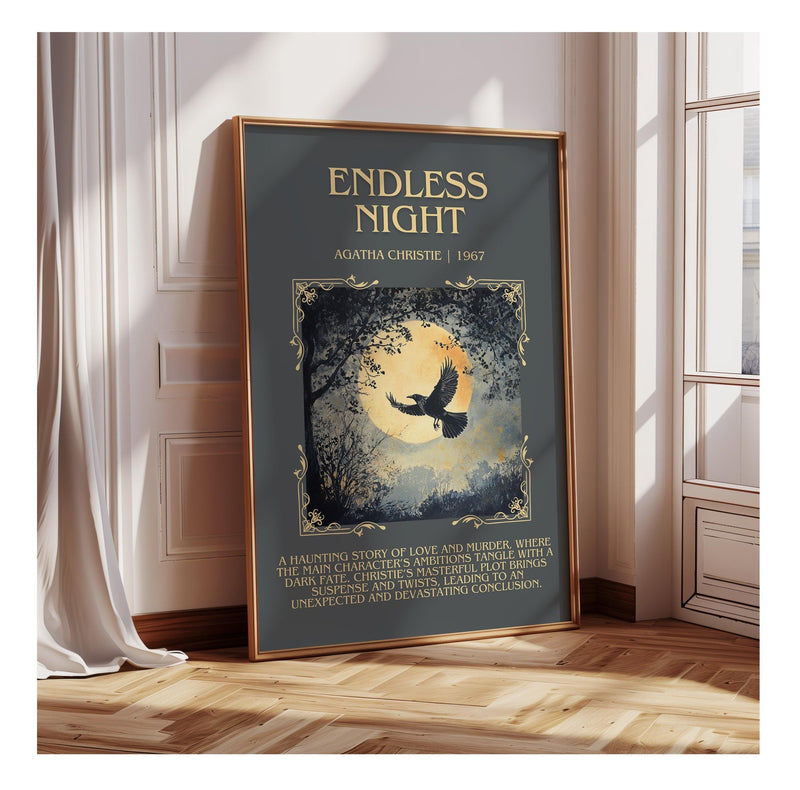 Endless Night minimalist poster paper finish options – matte satin gloss