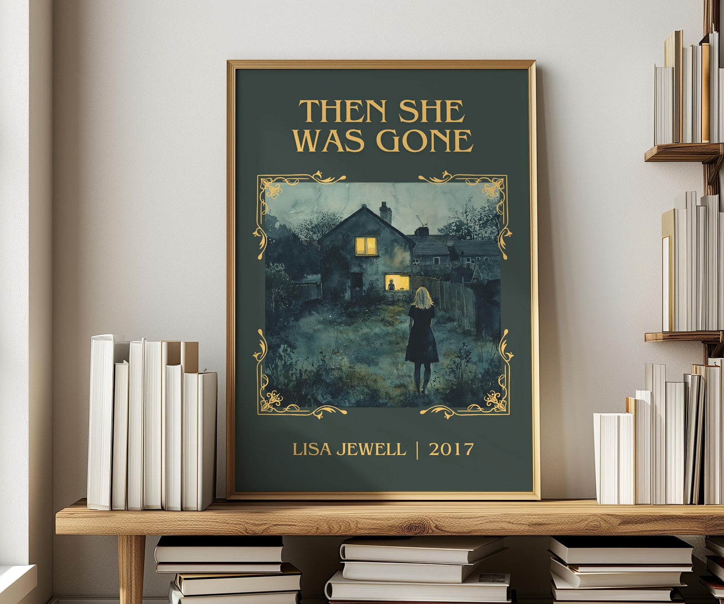 Then She Was Gone by Lisa Jewell | Descriptive Book Poster | Minimalist