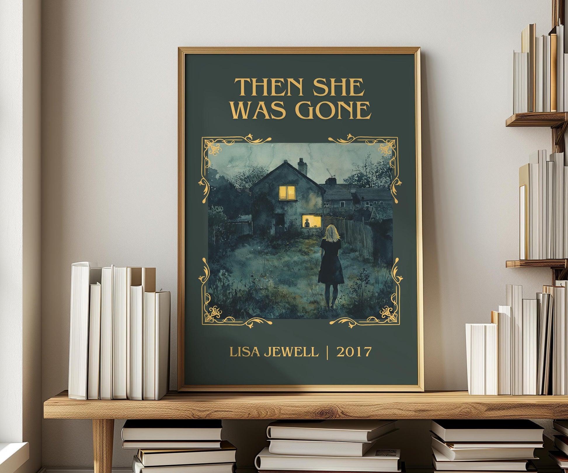 Then She Was Gone by Lisa Jewell | Descriptive Book Poster | Minimalist
