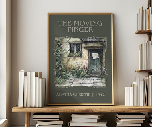 The Moving Finger by Agatha Christie | Descriptive Book Poster | Minimalist